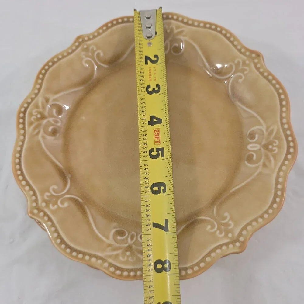 The Pioneer Woman Paige Crackle Glaze Amber Salad Luncheon Plates – Set of 4